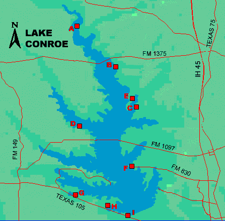 Public Access Facilities at Lake Conroe